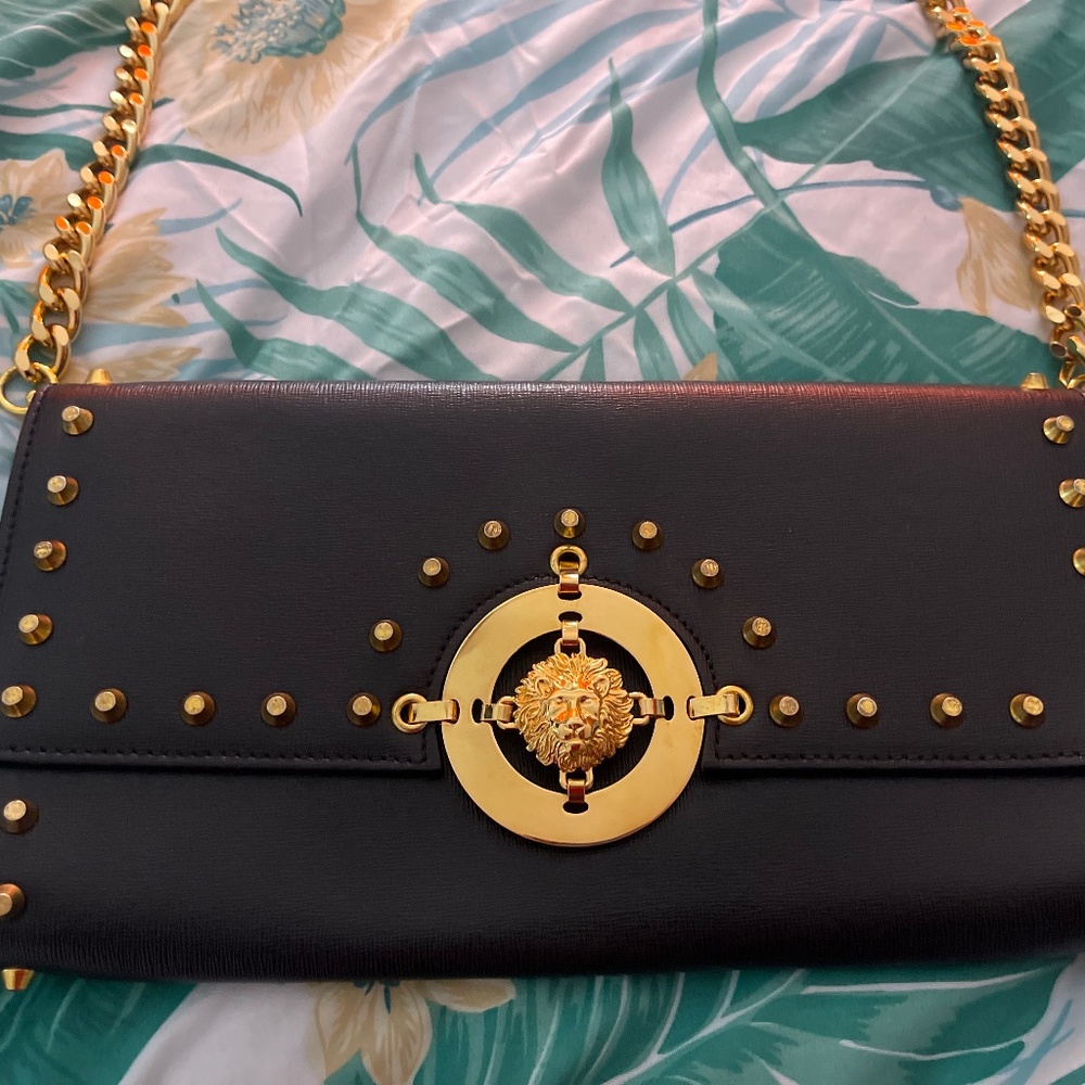 Vintage Versace clutch with removable chain